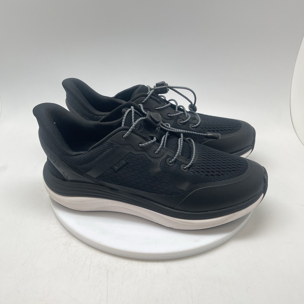 Kizik Sneakers Women 9 2E London Black Slip On Hands Free Lace Athletic Shoes